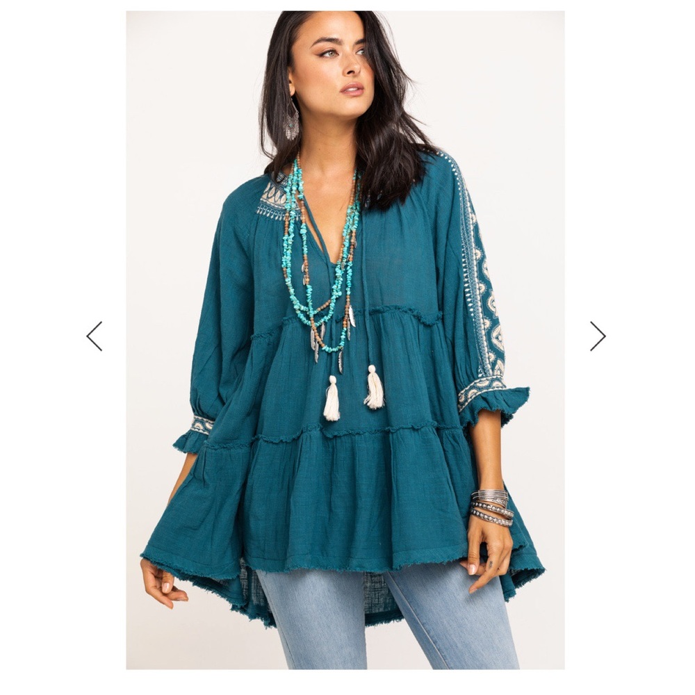 Free People Dreamweaver Embroidered Tunic, Large
